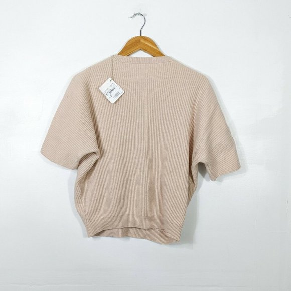BRUNELLO CUCINELLI Beige Cashmere Beaded Dolman Sweater NWT XS - Picture 4 of 10
